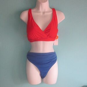 NEW! Charmo Red Bikini Top Size L New with Tags